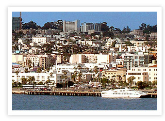 The Waterfront - The only mega yacht mooring location in Southern California.